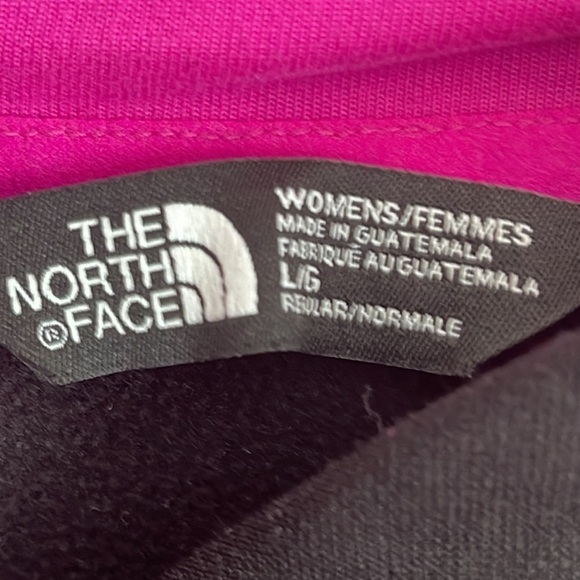 NORTH FACE PULLOVER HOODIE BLACK/PINK SIZE LARGE - Picture 5 of 9